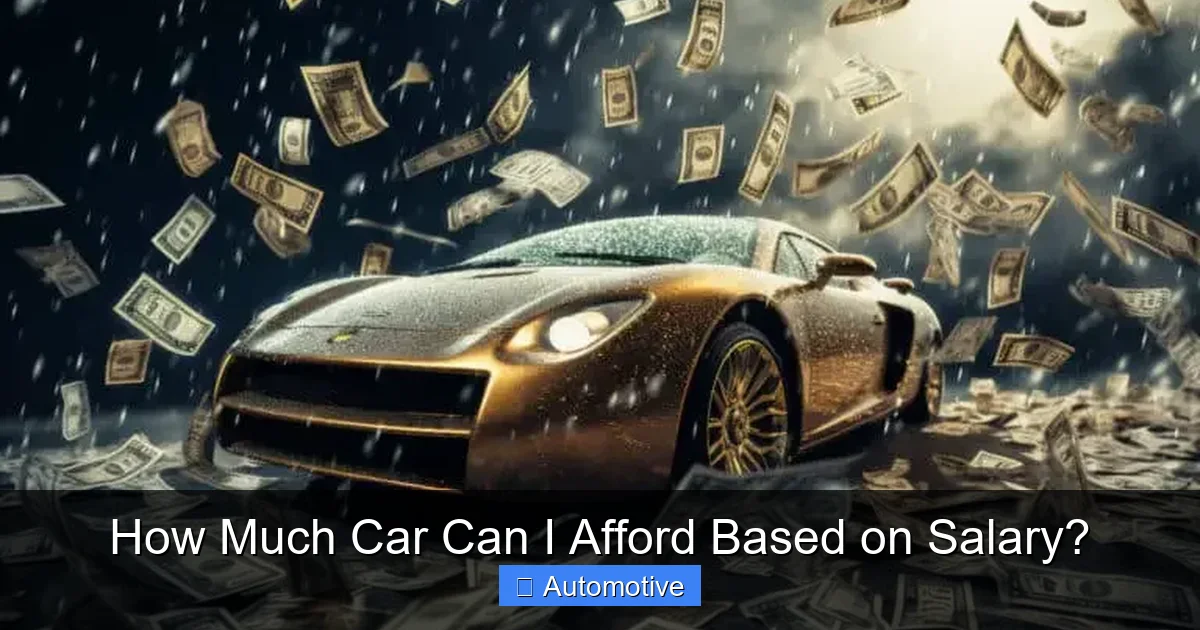 How Much Car Can I Afford Based on Salary?
