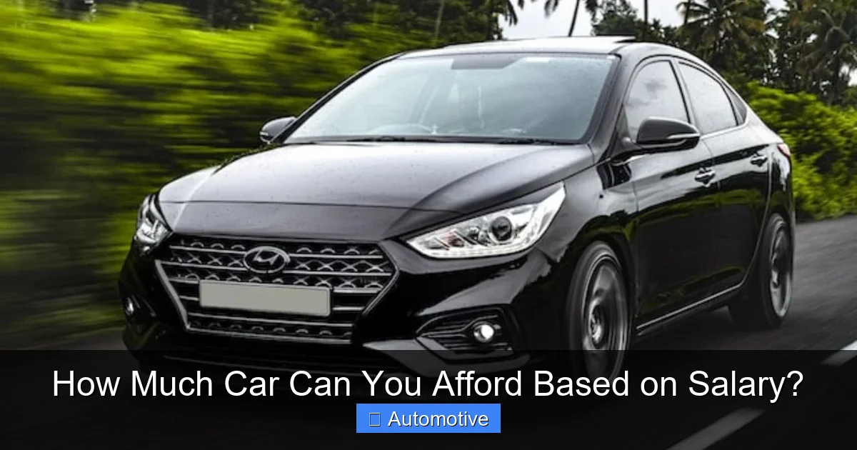 How Much Car Can You Afford Based on Salary?