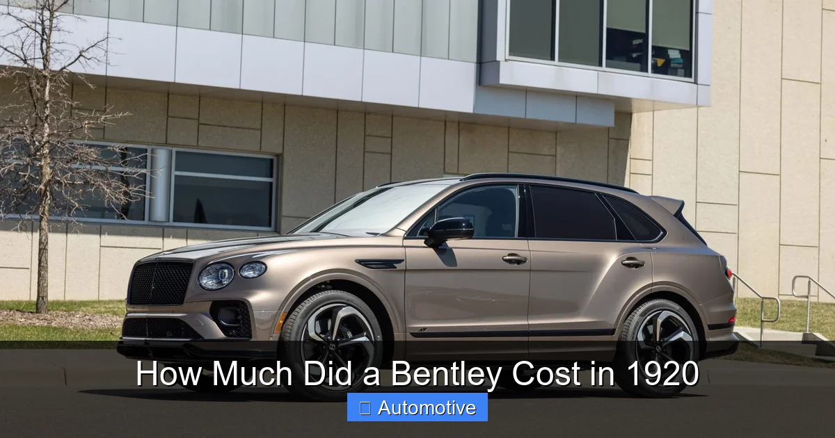 How Much Did a Bentley Cost in 1920