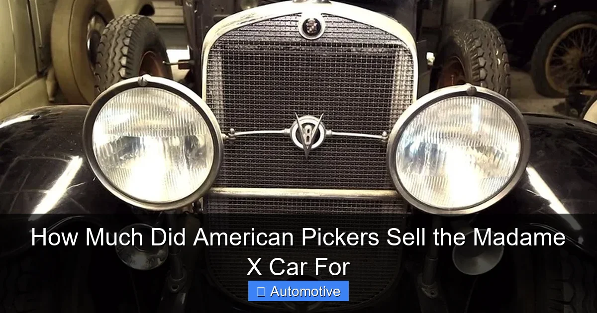 How Much Did American Pickers Sell the Madame X Car For