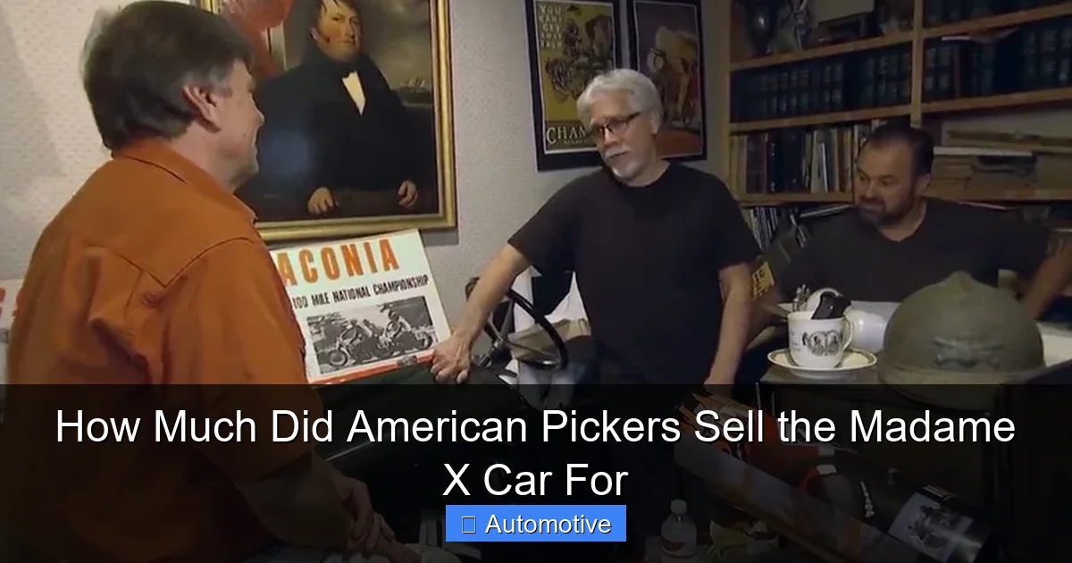 How Much Did American Pickers Sell the Madame X Car For