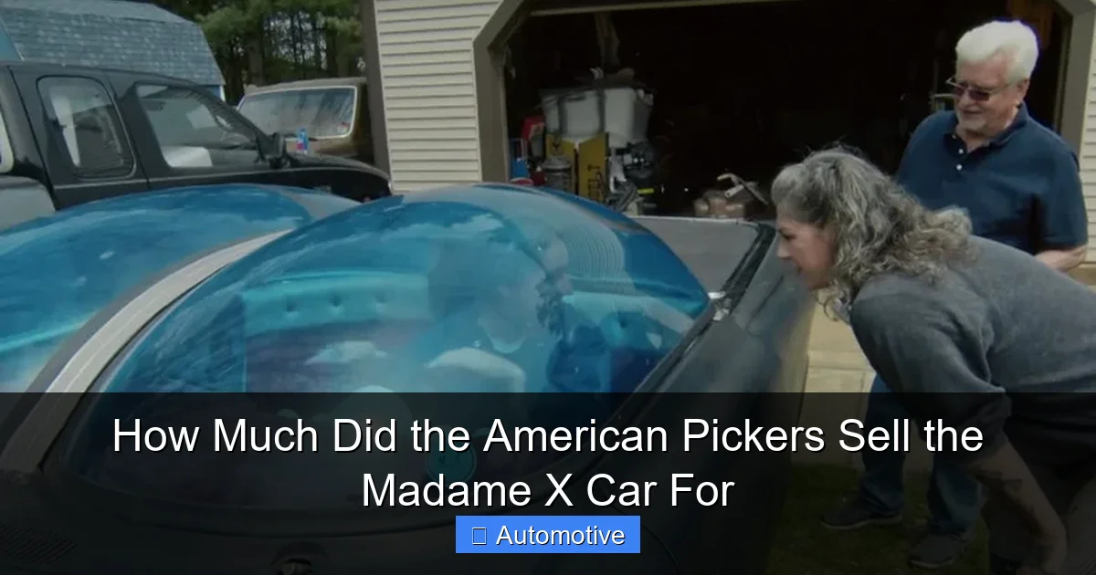 How Much Did the American Pickers Sell the Madame X Car For