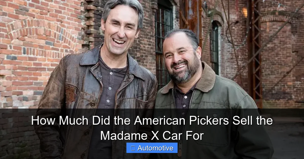 How Much Did the American Pickers Sell the Madame X Car For