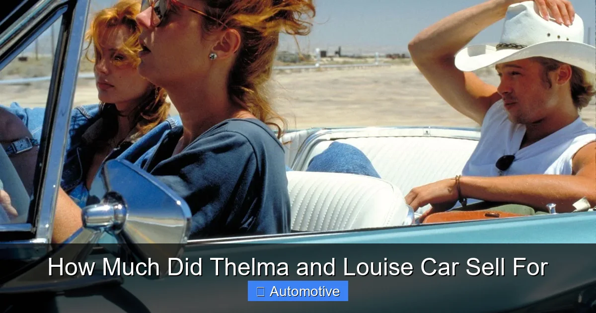 How Much Did Thelma and Louise Car Sell For