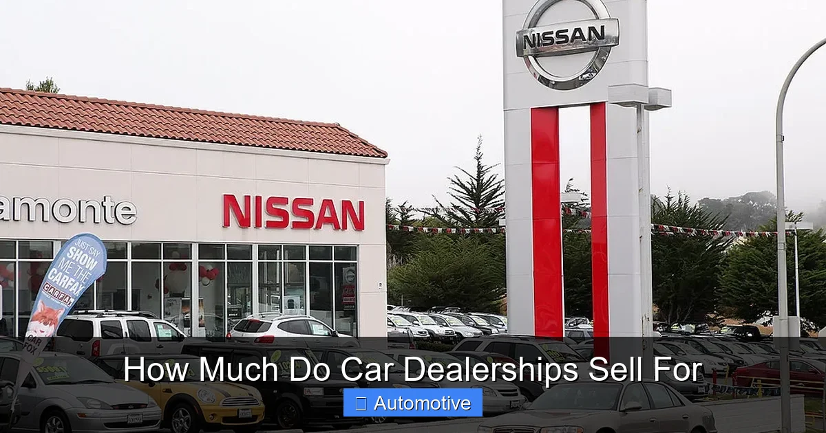 How Much Do Car Dealerships Sell For
