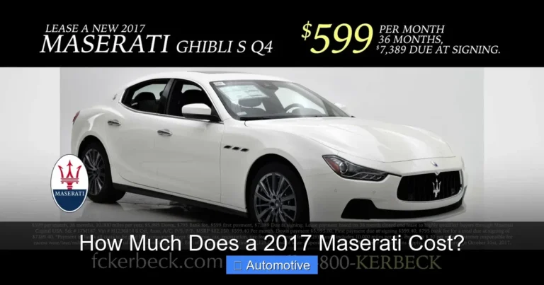 How Much Does a 2017 Maserati Cost?