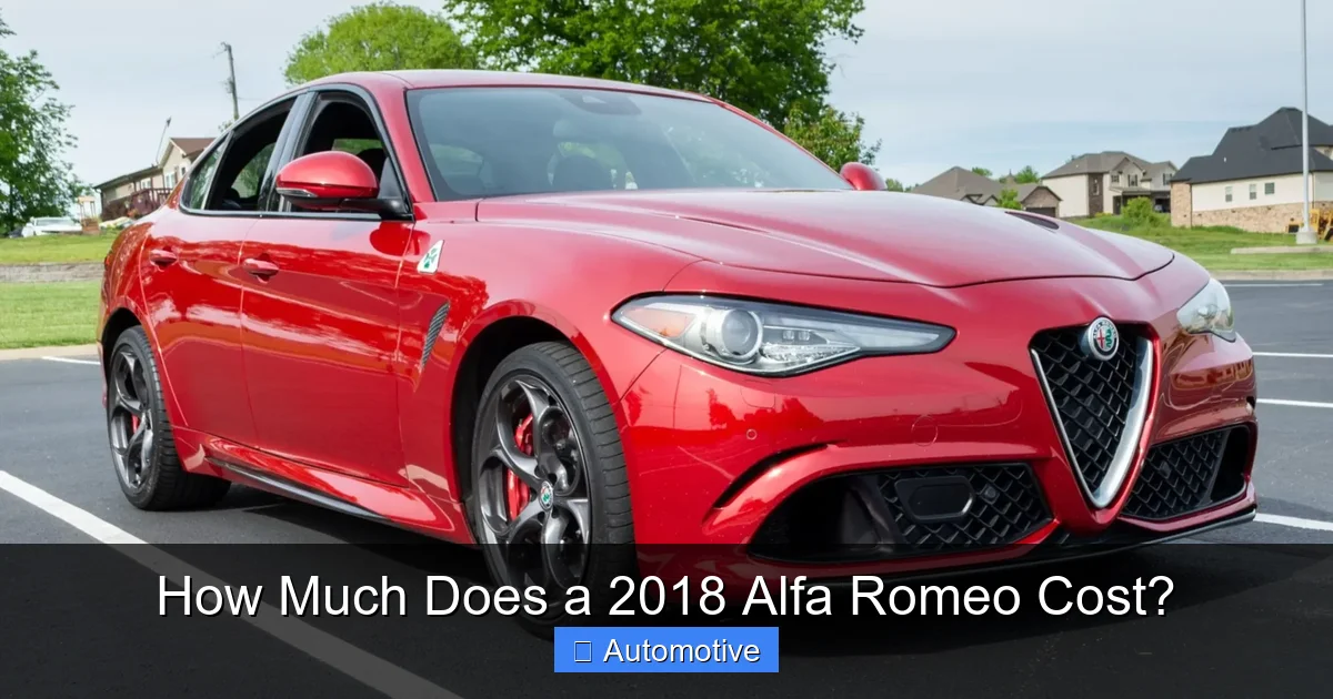 How Much Does a 2018 Alfa Romeo Cost?