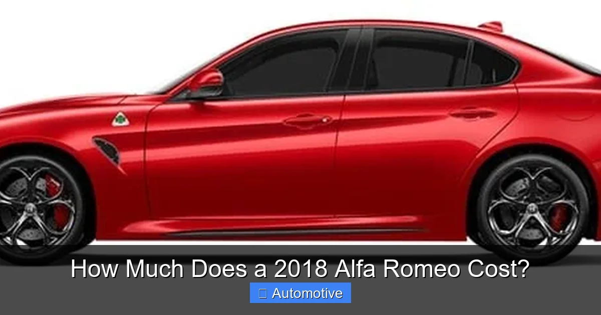 How Much Does a 2018 Alfa Romeo Cost?