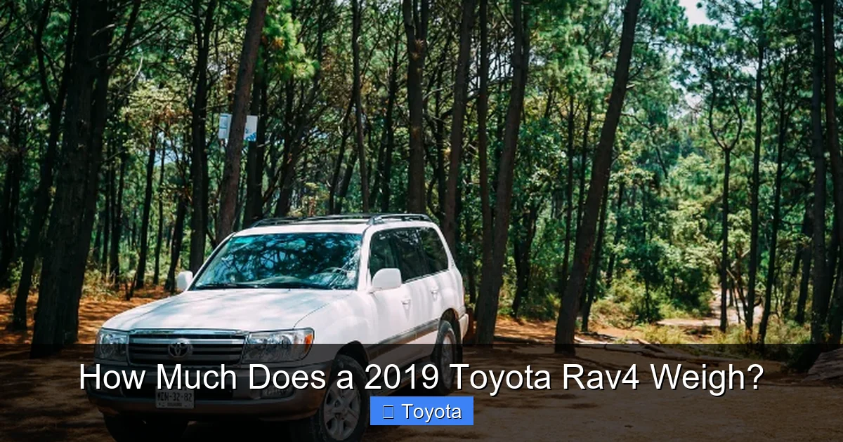 How Much Does a 2019 Toyota Rav4 Weigh?