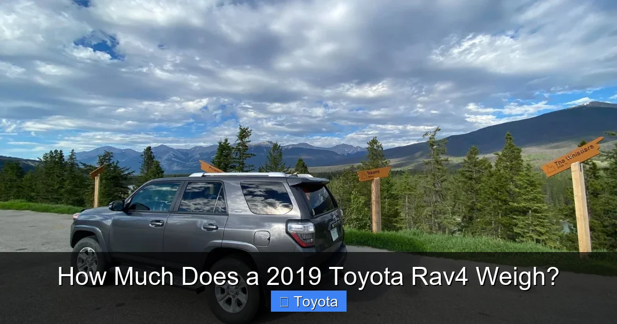 How Much Does a 2019 Toyota Rav4 Weigh?