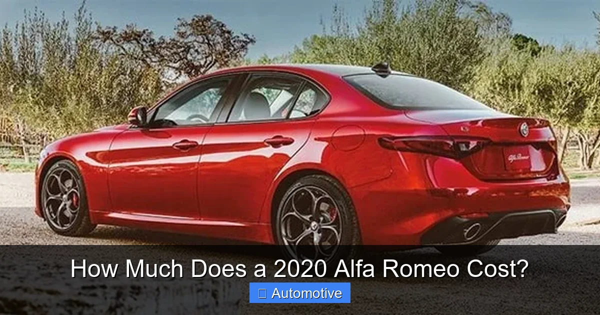 How Much Does a 2020 Alfa Romeo Cost?