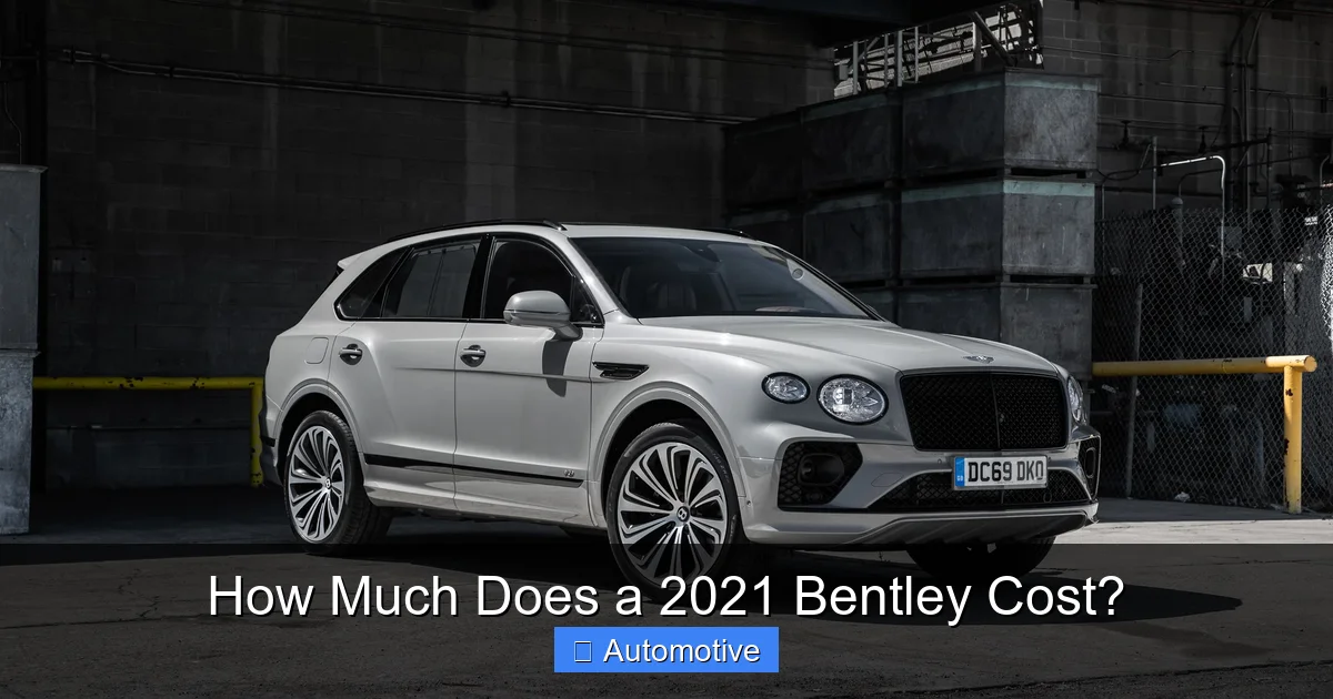 How Much Does a 2021 Bentley Cost?