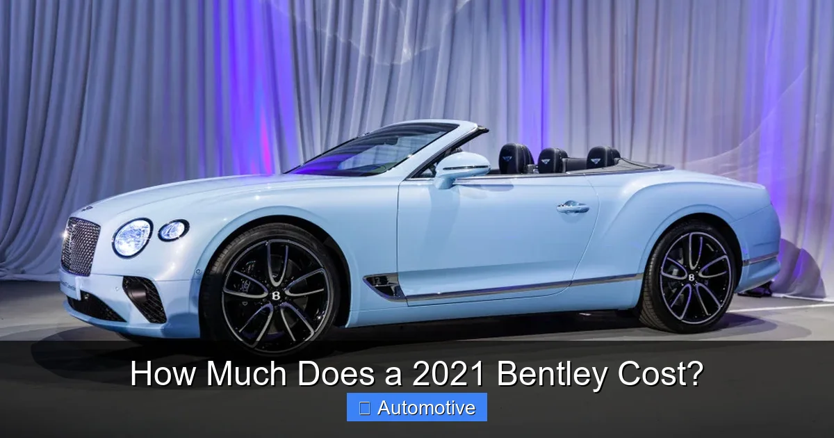 How Much Does a 2021 Bentley Cost?