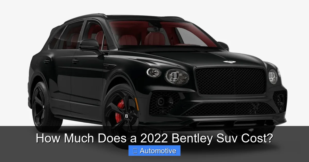 How Much Does a 2022 Bentley Suv Cost?