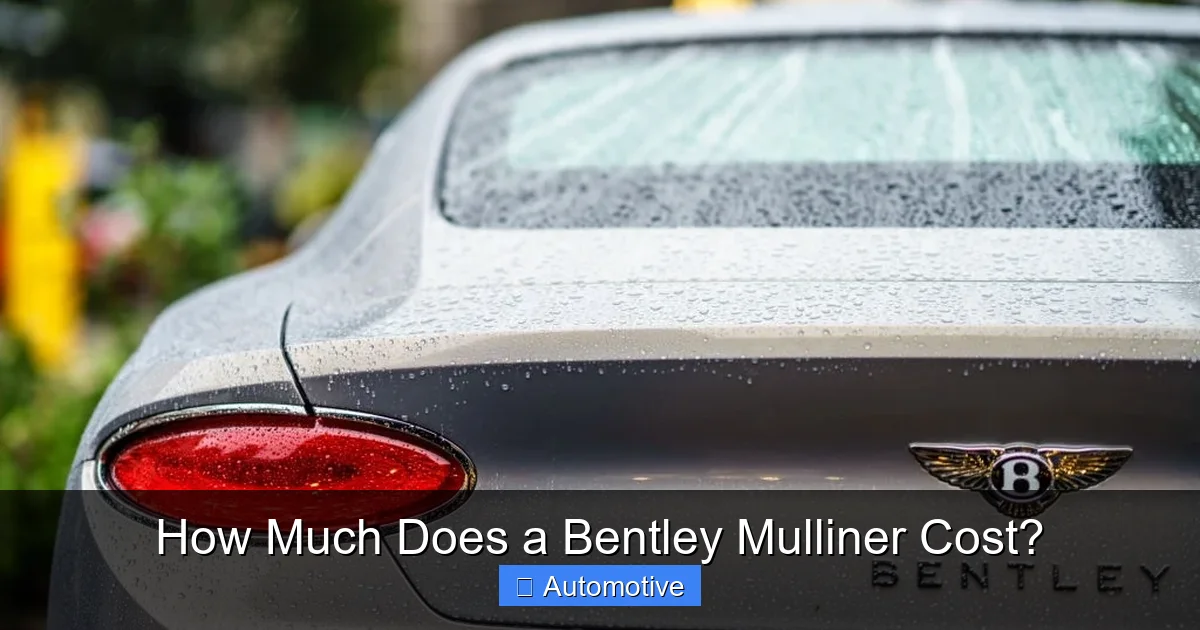 How Much Does a Bentley Mulliner Cost?