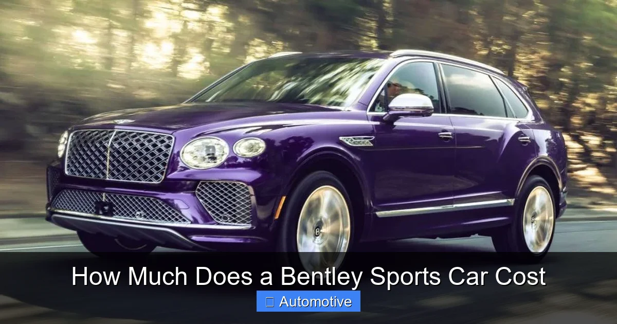 How Much Does a Bentley Sports Car Cost