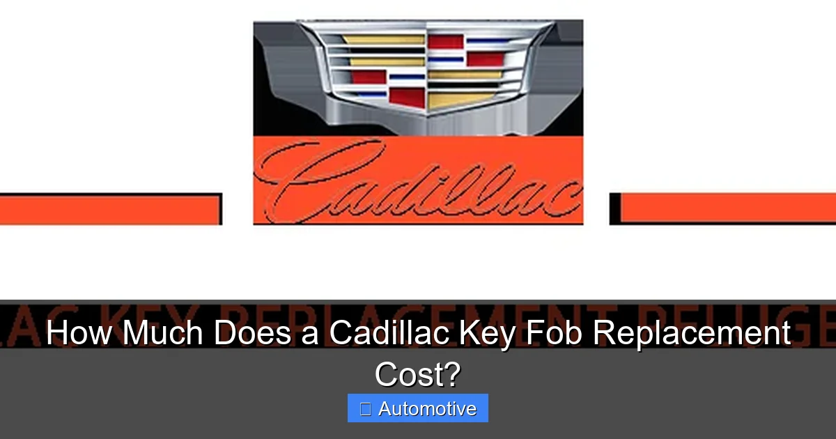How Much Does a Cadillac Key Fob Replacement Cost?