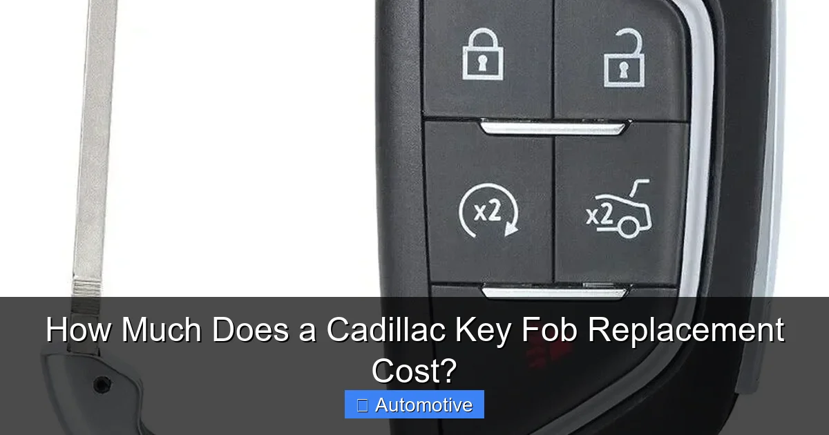 How Much Does a Cadillac Key Fob Replacement Cost?