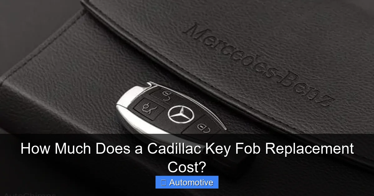 How Much Does a Cadillac Key Fob Replacement Cost?