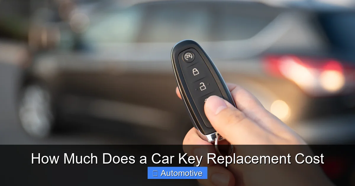 How Much Does a Car Key Replacement Cost