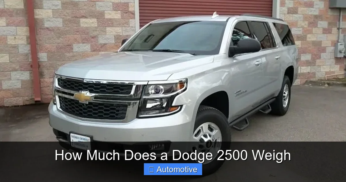How Much Does a Dodge 2500 Weigh