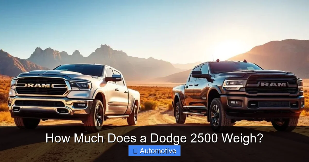How Much Does a Dodge 2500 Weigh?