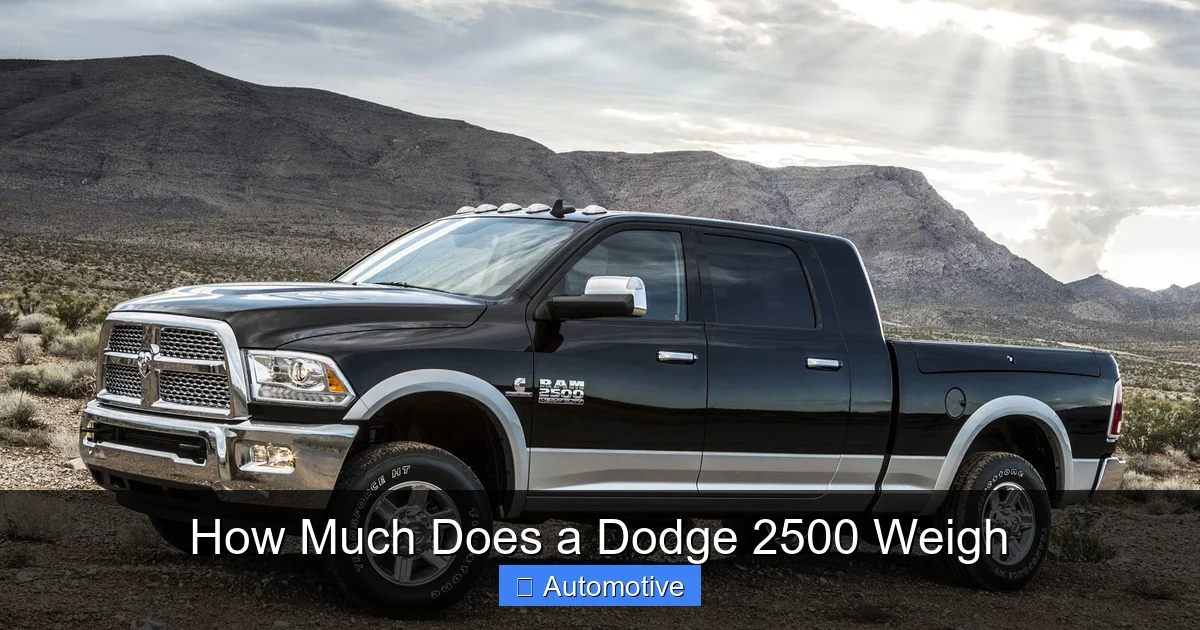 How Much Does a Dodge 2500 Weigh