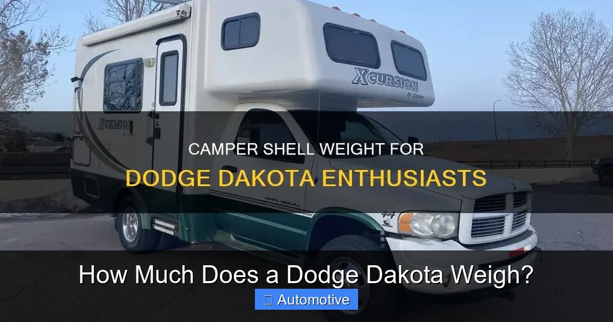 How Much Does a Dodge Dakota Weigh?