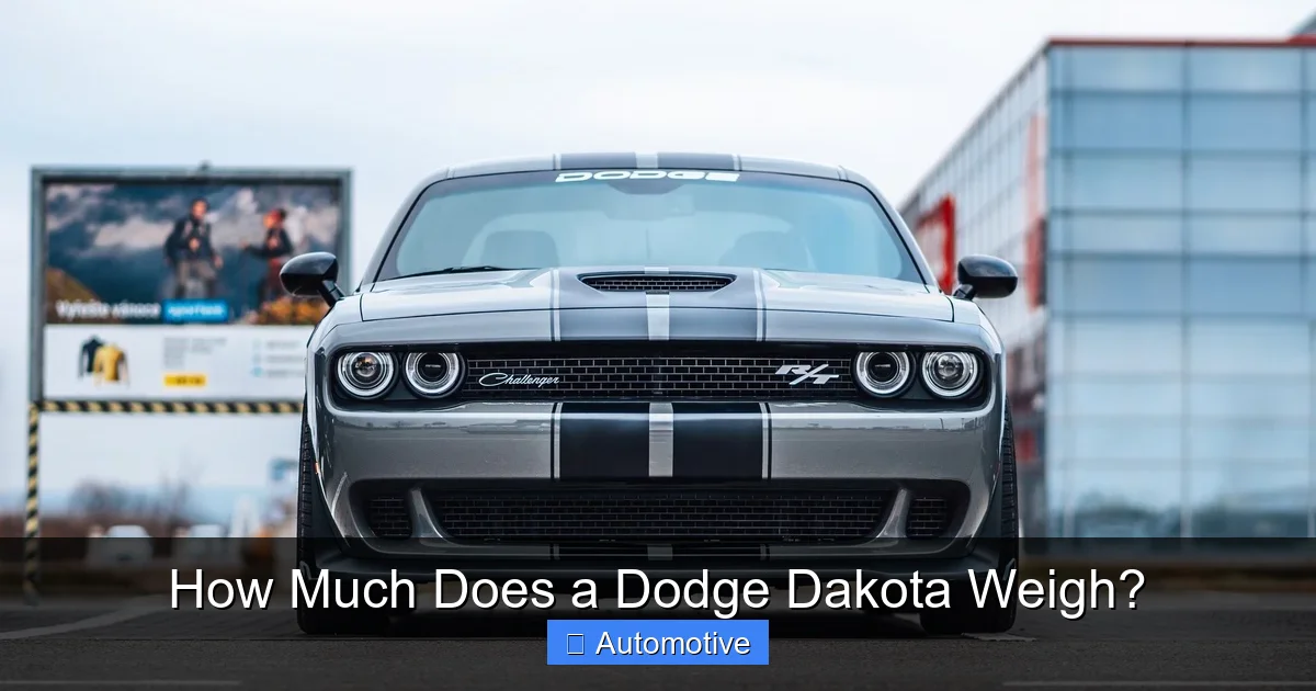 How Much Does a Dodge Dakota Weigh?