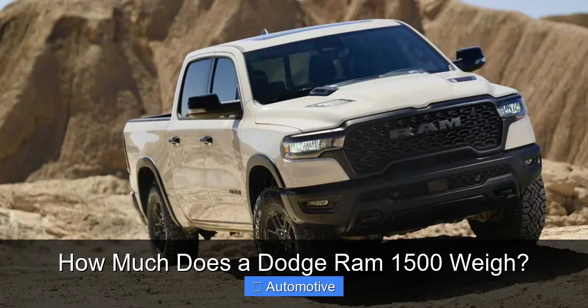 How Much Does a Dodge Ram 1500 Weigh?