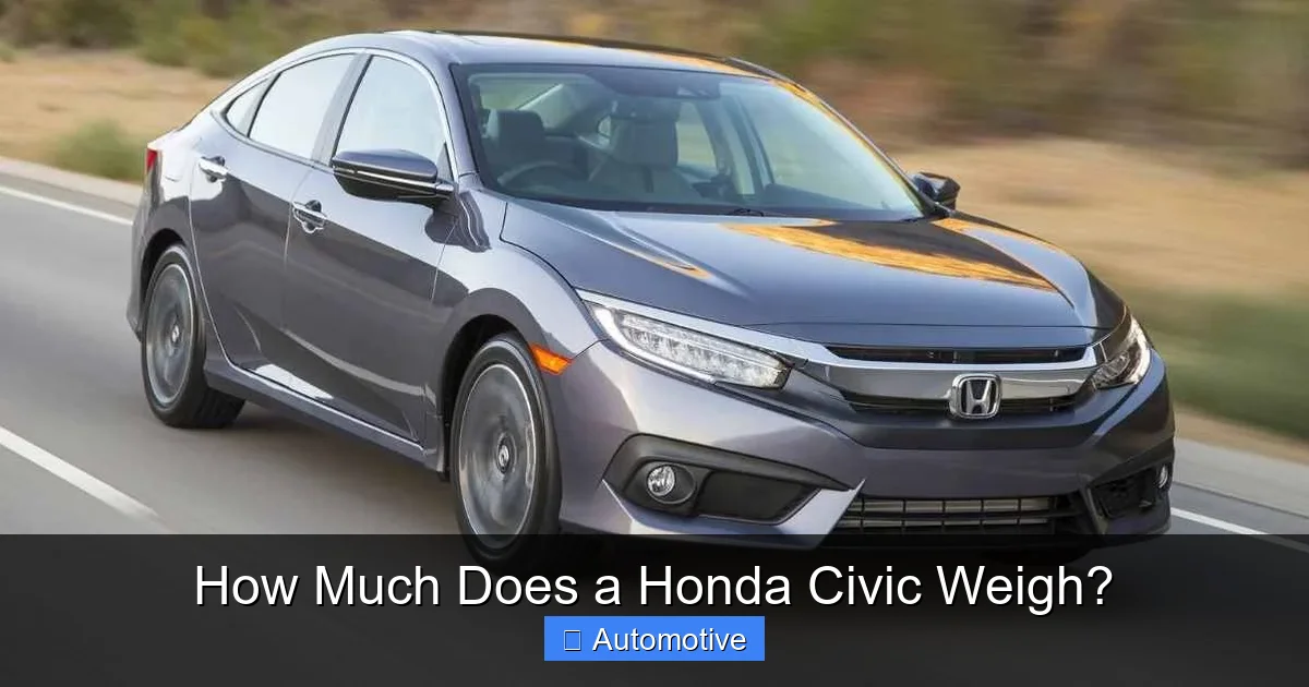 How Much Does a Honda Civic Weigh?