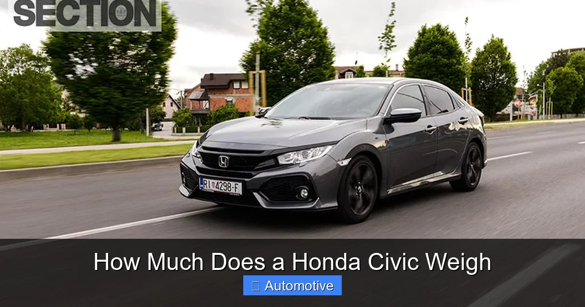 How Much Does a Honda Civic Weigh