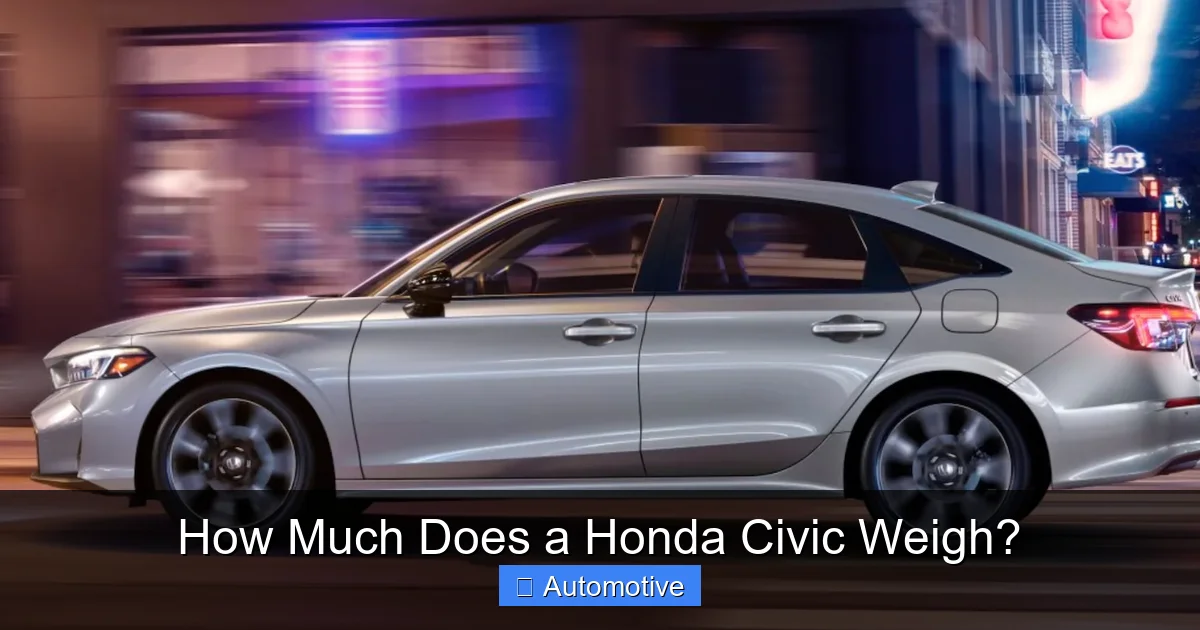How Much Does a Honda Civic Weigh?