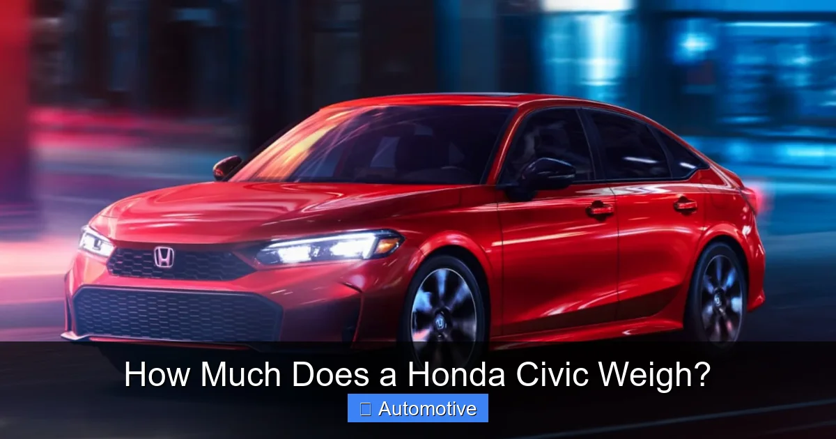 How Much Does a Honda Civic Weigh?