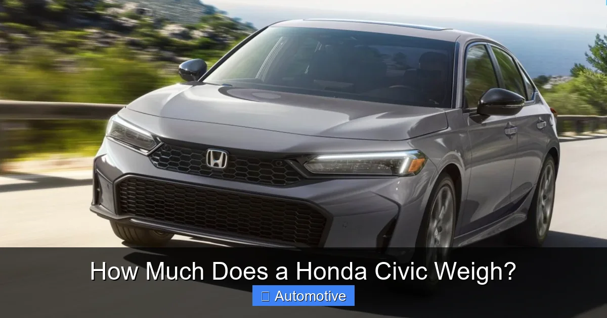 How Much Does a Honda Civic Weigh?