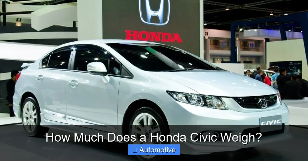 How Much Does a Honda Civic Weigh?