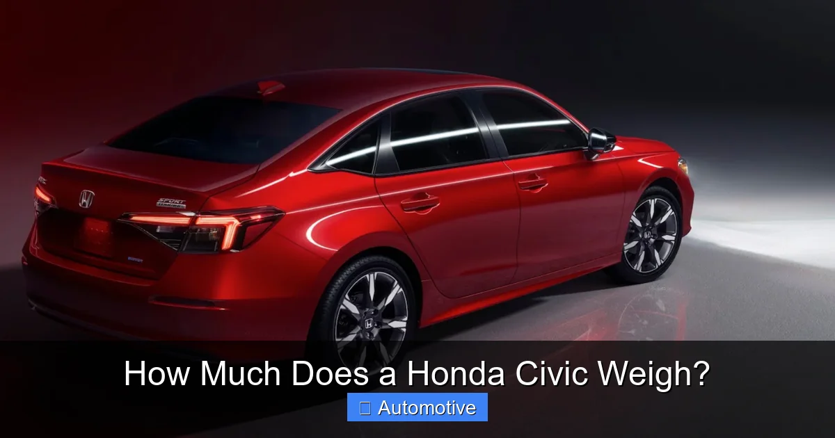 How Much Does a Honda Civic Weigh?