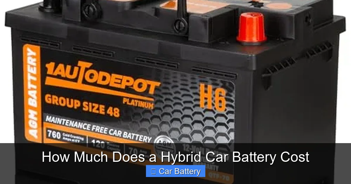 How Much Does a Hybrid Car Battery Cost
