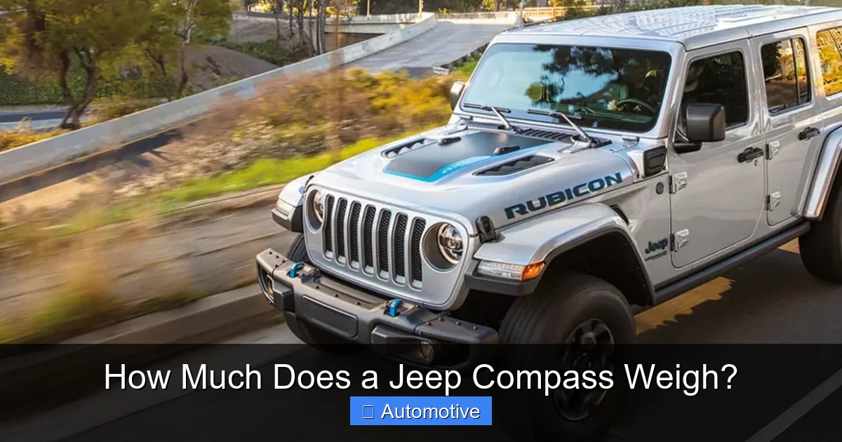 How Much Does a Jeep Compass Weigh?