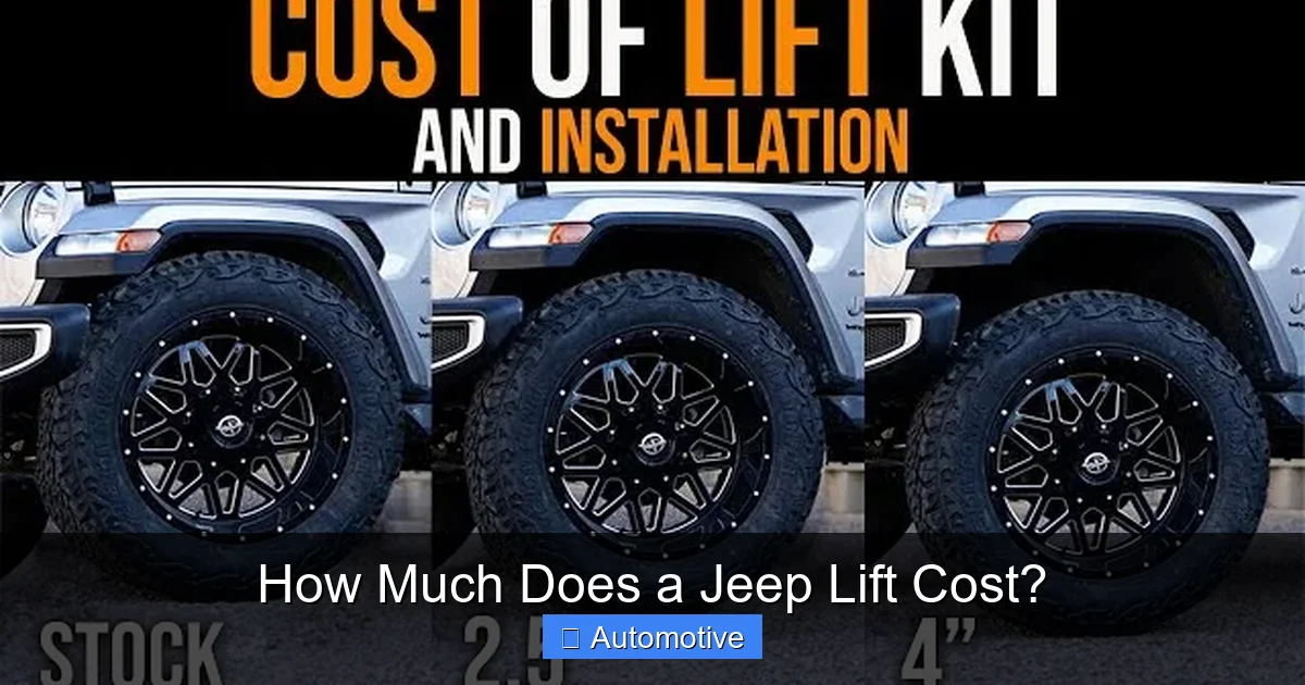 How Much Does a Jeep Lift Cost?