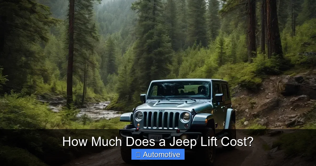 How Much Does a Jeep Lift Cost?