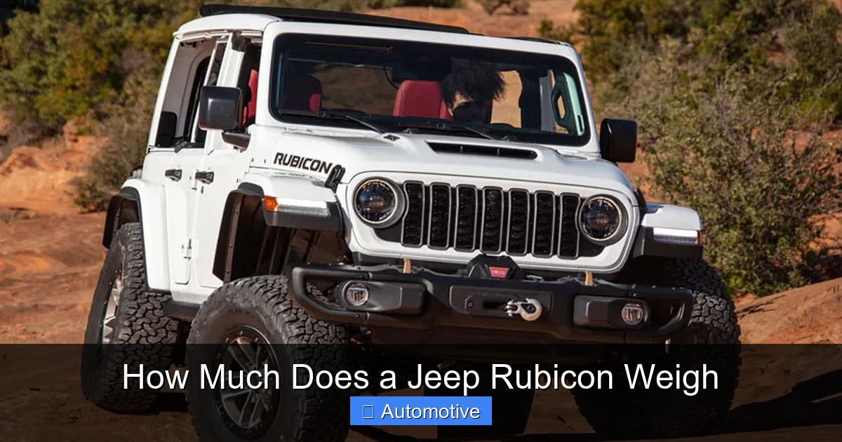 How Much Does a Jeep Rubicon Weigh