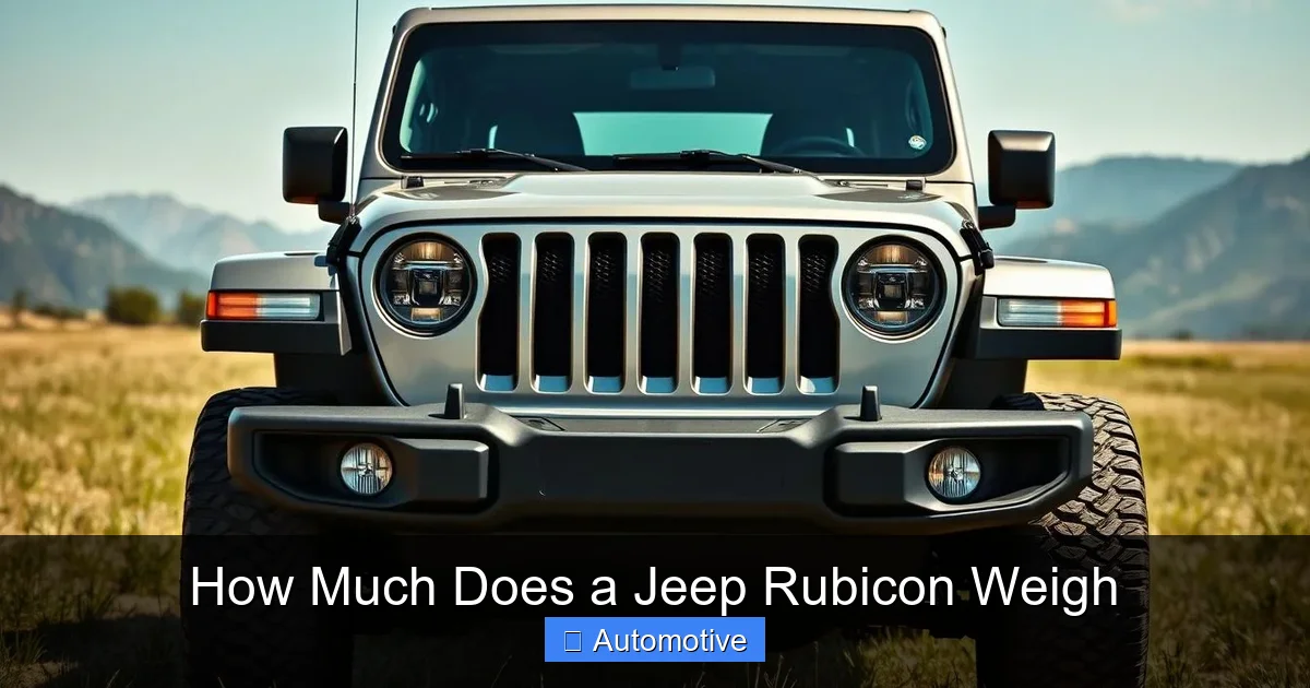 How Much Does a Jeep Rubicon Weigh