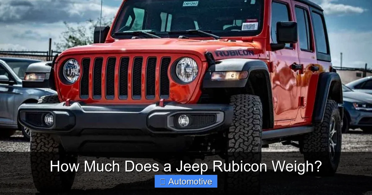 How Much Does a Jeep Rubicon Weigh?