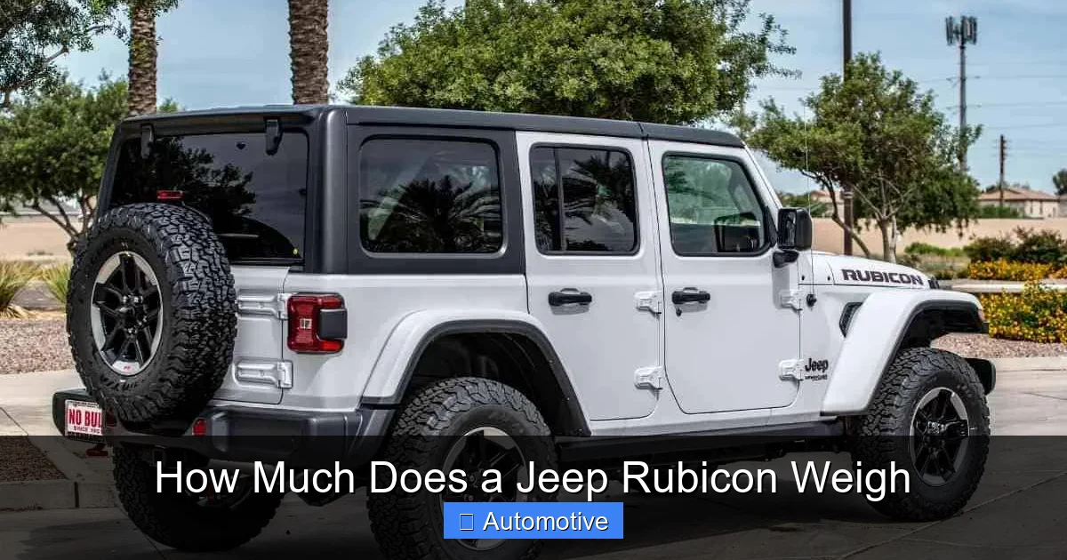 How Much Does a Jeep Rubicon Weigh