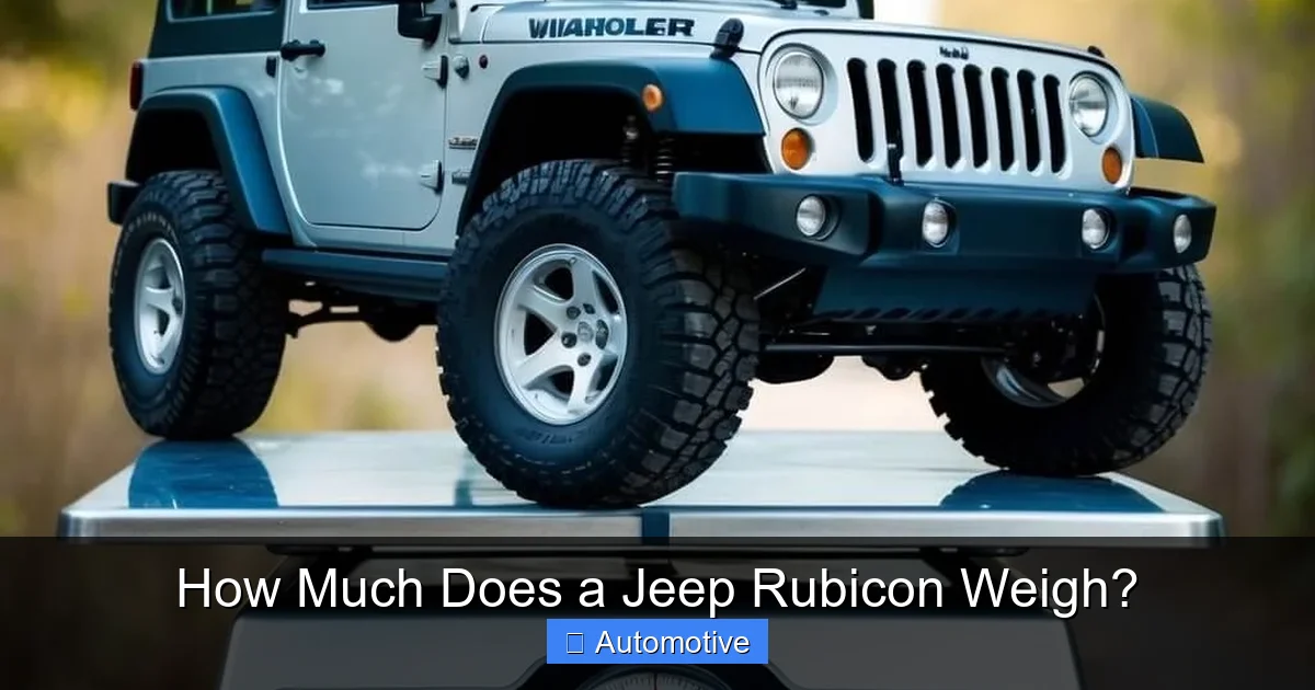 How Much Does a Jeep Rubicon Weigh?