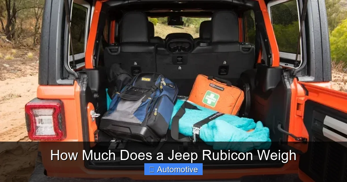 How Much Does a Jeep Rubicon Weigh