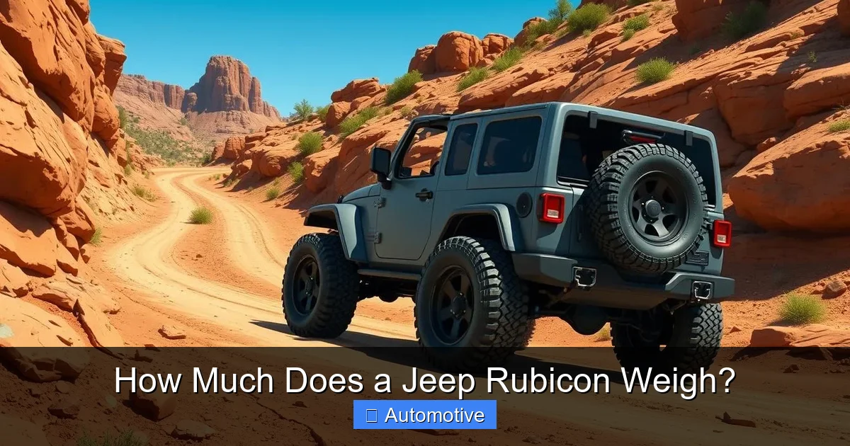 How Much Does a Jeep Rubicon Weigh?