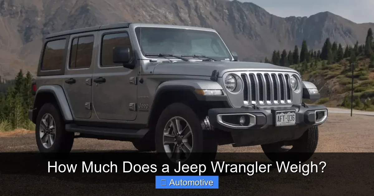 How Much Does a Jeep Wrangler Weigh?