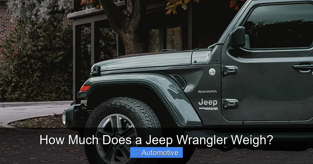 How Much Does a Jeep Wrangler Weigh?
